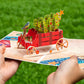Christmas Tree Wagon Pop Up Christmas Card