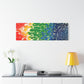Bespattered Facade Rainbow Seaside Stretched Matte Canvas Art Prints | Multiple Sizes