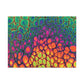Bespattered Facade Neon Butterfly Stretched Matte Canvas Art Prints | Multiple Sizes