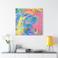 Bespattered Facade Fluid Art Abstract Painting Stretched Matte Canvas Art Prints | Multiple Sizes
