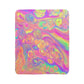 Bespattered Facade Rainbow Sherbet Fleece Sherpa Blanket | 2 Colors & Sizes