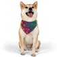 Bespattered Facade Neon Butterfly Pet Bandana Collar