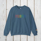 Bespattered Facade Proud Rainbow LGBTQ+ Pride Embroidered Crewneck Sweatshirt