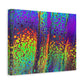 Bespattered Facade Neon Lava Stretched Matte Canvas Art Prints | Multiple Sizes
