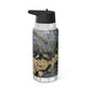 Bespattered Facade You're Golden Insulated Gator Flip-Top Stainless-Steel Tumbler 32oz