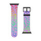 Bespattered Facade Rainbow Leopard Faux-Leather Smart Watch Band