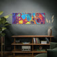 Bespattered Facade Fluid Art Abstract Painting Stretched Matte Canvas Art Prints | Multiple Sizes