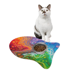 Bespattered Facade Colorful Flow Pet Feeding Mats (3 Shapes)