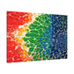 Bespattered Facade Rainbow Seaside Stretched Matte Canvas Art Prints | Multiple Sizes