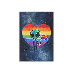 Bespattered Facade Rainbow Extraterrestrial Pride Garden Flag