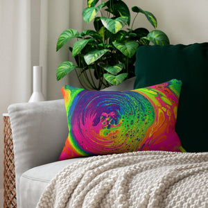 Bespattered Facade Tasty Neons Lumbar Throw Pillow
