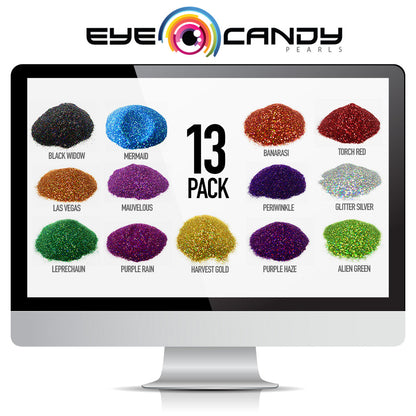 13 Color Shimmer Metallic Flakes Variety Pack Set