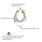 Clear Chunky Bucket Hoop Earrings