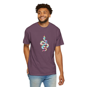 Bespattered Facade Rainbow Doodles Snake Premium Unisex Comfort Colors Garment Dyed 100% Cotton T-Shirt