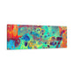 Bespattered Facade Rainbow Rings Stretched Matte Canvas Art Prints | Multiple Sizes