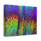 Bespattered Facade Neon Lava Stretched Matte Canvas Art Prints | Multiple Sizes