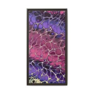 Bespattered Facade Fluid Art Abstract Painting Framed Canvas Art Print | 4 Frame Colors | Multiple Sizes