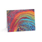Bespattered Facade Rainbow Rings Greeting Cards | Sets of 1, 10, 30, or 50
