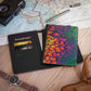 Bespattered Facade Neon Butterfly Vegan Leather Passport Cover