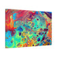 Bespattered Facade Rainbow Rings Stretched Matte Canvas Art Prints | Multiple Sizes