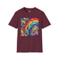 Bespattered Facade Rainbow Tidal Wave Unisex Softstyle T-Shirt
