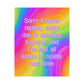Bespattered Facade "Sorry I Never Replied" Giclée Archival Matte Paper Prints