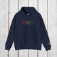 Bespattered Facade Proud Rainbow LGBTQ+ Pride Embroidered Unisex Heavy Blend™ Hooded Sweatshirt
