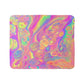 Bespattered Facade Rainbow Sherbet Fleece Sherpa Blanket | 2 Colors & Sizes