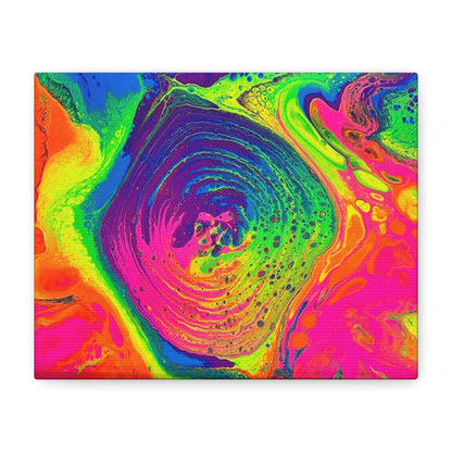 Bespattered Facade Fluid Art Abstract Painting Stretched Matte Canvas Art Prints | Multiple Sizes