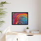 Bespattered Facade Rainbow Rings Framed Canvas Art Print | 3 Frame Colors | Multiple Sizes