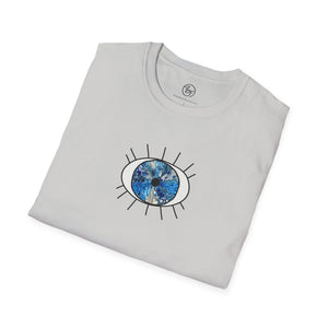 Bespattered Facade Evil Eye Protection Symbol Unisex Softstyle T-Shirt