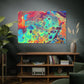 Bespattered Facade Rainbow Rings Stretched Matte Canvas Art Prints | Multiple Sizes