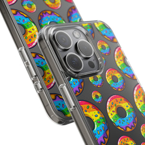 Bespattered Facade Rainbow Sprinkle Donut Clear Case