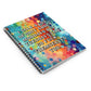 Bespattered Facade Rainbow "Tuesdays" Spiral Notebook - Lined Pages
