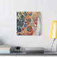 Bespattered Facade Fluid Art Abstract Painting Stretched Matte Canvas Art Prints | Multiple Sizes