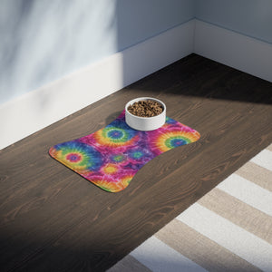 Bespattered Facade Rainbow Tie Dye Pet Feeding Mats (3 Shapes)