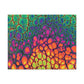 Bespattered Facade Neon Butterfly Stretched Matte Canvas Art Prints | Multiple Sizes