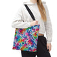 Bespattered Facade Neon Animal Print Eco-Friendly Carryall Tote Bag