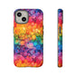 Bespattered Facade Rainbow Ink Circles Tough Case
