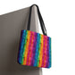 Bespattered Facade Rainbow Stripes Eco-Friendly Carryall Tote Bag