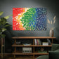 Bespattered Facade Rainbow Seaside Stretched Matte Canvas Art Prints | Multiple Sizes