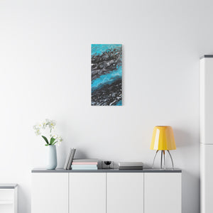 Bespattered Facade Fluid Art Abstract Painting Stretched Matte Canvas Art Prints | Multiple Sizes