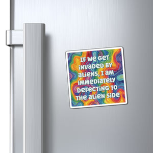 Bespattered Facade "Take Me to Their Leader" Refrigerator Magnet