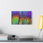 Bespattered Facade Neon Lava Stretched Matte Canvas Art Prints | Multiple Sizes