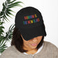 Bespattered Facade "Rainbow Is the New Black" Colorful Embroidered Distressed Dad Hat