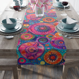 Bespattered Facade Colorful Circles Table Runner (2 sizes)