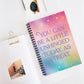 Bespattered Facade Rainbow "Treat Yourself" Spiral Notebook - Lined Pages