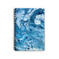 Bespattered Facade Beautiful Blues Spiral Notebook - Lined Pages