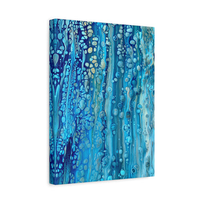 Bespattered Facade Fluid Art Abstract Painting Stretched Matte Canvas Art Prints | Multiple Sizes