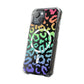 Bespattered Facade Bright Rainbow Leopard MagSafe Clear Impact Case